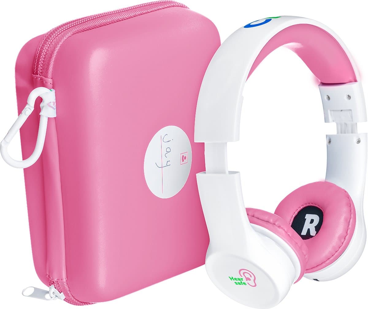 Clevy Hearsafe (Max 85 dB) - Koptelefoon voor kinderen met case - Roze - Ontworpen voor de schoolklas - Kids Headphone - Headset — afbeelding 1