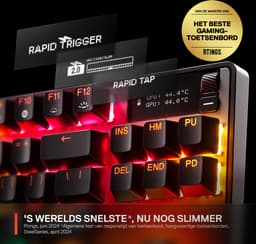 SteelSeries Apex Pro TKL Gen 3 - Mechanisch Gaming Keyboard - US Qwerty- Rapid Trigger, Rapid Tap, Protection Mode — thumbnail 2