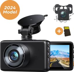 Avalect RoadPro Dashcam voor Auto - 2024 - Auto Camera Voor en Achter - Volledig HD - Nachtvisie - Parkeerstand met ingebouwde G-sensor - Inclusief batterij - Incl 32GB SD-kaart — thumbnail 1