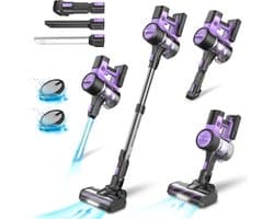 Stofzuiger - 6 In 1 - Opvouwbare Stok - Snoerloze Stofzuiger - Draadloos - Zakloos - 350W - 30Kpa