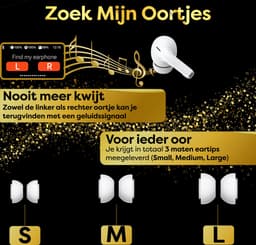 In-Ear Draadloze Oordopjes met Touch Display - Geschikt voor iPhone Oortjes - Nieuwe Bluetooth 5.4 - Noise Cancelling - Oortjes Draadloos - Originele Wireless EarBuds - Phreeze TWS9 Pro — thumbnail 5