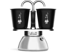 Express Inductie Koffiemachine - 2 Kopjes (100 ml) - Geschikt voor Alle Warmtebronnen - Zwart