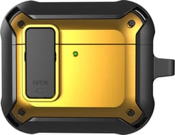 Telestore - Hoesje geschikte voor AirPods 4 - TPU hybride hoesje Beschermhoes - Shockproof AirPods 4 Cover - AirPods 4 Hoesje - Geschikt voor Apple Airpods 4 - goud /geel - hard en TPU cover — thumbnail 1