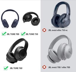 Oorkussens geschikt voor JBL Tune 700BT / 710BT / 720BT / 750BTNC / 760NC / 770NC – Vervangende Ear Pads met Memory Foam – Zwart — thumbnail 3