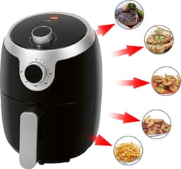 Clatronic FR 3769 H Enkel 1,8 l Vrijstaand 1000 W Heteluchtfriteuse Zwart, Roestvrijstaal — thumbnail 5