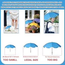 3e Verstelbare Plantenparasol, Grote waterdichte Tuinparasols Duurzaam Buitenzonwering voor Potplanten Bloemen Groenten — thumbnail 3