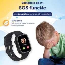 AngelTech Ultra GPS Horloge Kind Met Simkaart 4G – SOS knop – Smartwatch Kinderen – Whatsapp - HD Camera en Videobellen – Smartwatch Kind – GPS Tracker Kind – Smartwatch Kids - Elke polsmaat - Zwart — thumbnail 3
