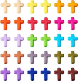 225 stuks dikke acryl kruiskralen in diverse kleuren voor Pasen, ideaal voor het maken van DIY sieraden en creatieve knutselprojecten — thumbnail 2