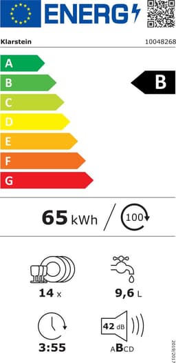 Klarstein Vaatwasser Luxara inbouw – geïntegreerde vaatwasser voor 14 couverts, met 8 programma's, AquaStop protectie, eco wasprogramma en gering waterverbruik,6L - voor Keuken - Snelprogramma - glas - Dishwasher - Afwasmachine — thumbnail 2