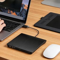 Extern Schijfstation - Schijflezer Brander - Snelle Gegevensoverdracht - Plug and Play - 14.7 cm - Zilver — thumbnail 2