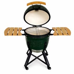 Kamado 21 Inch Large BBQ – Keramische Barbecue Groen – Multi Level Cooking System – 46 cm Grill – Compleet Pakket — thumbnail 2