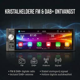 Caliber Autoradio Draadloze Carplay - 1 DIN - Bluetooth - DAB - Achteruitrijcamera inbegrepen - 4 x 100 Watt - Touchscreen - Zwart — thumbnail 3