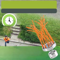 Trimmerkop van aluminiumlegering - met oranje nylonkoord — Inclusief 1 trimmerkop van aluminiumlegering, 43 nylonkoorden (30 cm, vierkant), 1 ronde sleutel en 4 ringen. — thumbnail 4