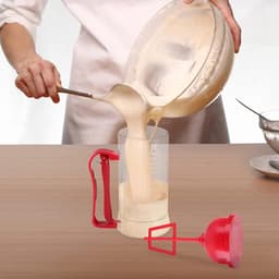 Beslag Mixer Dispenser - Beslag Maker - Bakken Thuis - Automatische Menger - 1200 ml - Transparant Rood — thumbnail 3