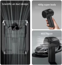 Autostofzuiger Mini - Kruimeldief Handstofzuiger - Auto en Huis Reinigen - Krachtige Zuigkracht - 400 Gram - Goudkleurig — thumbnail 5