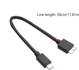 Externe Harde Schijf Kabel - Data Transfer Snoer - Bestanden Delen - Hoge Snelheid 5Gbps - 30 cm - Zwart — thumbnail 5