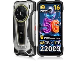 DOOGEE Vmax2 Pro Robuuste smartphone 5G - 6.78 inch 120Hz - 48GB RAM - 1TB ROM - 22000 mAh 120W - Android 16 - 200MP AI camera - IP68/IP69K - NFC,GPS - Telefoons 2026 nieuw - Titan