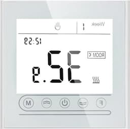 Slimme Thermostaat - Temperatuurregelaar - Verwarming Regelen - Wifi Bediening - 86x86mm - Wit — thumbnail 1