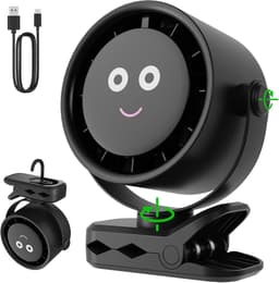Oplaadbare Clipventilator - Bureauventilator - Ventilator - 4000mAh - 120 Snelheden & 720° Draaibaar - Digitaal Display & 15u Batterijduur - Stil 45dB - Voor Bureau, Bed & Buiten — thumbnail 1