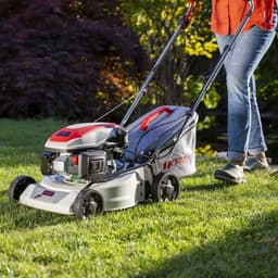 Benzine Grasmaaier - Tuinmaaier Motor - Gazon Onderhoud - Krachtige 4-takt Motor - 42 cm Snijdbreedte - Grijs — thumbnail 2