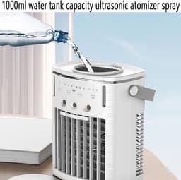Draagbare Airco - Persoonlijke Koeler - Persoonlijke Koelte - 4-in-1 Functie - 1000 ml Reservoir - Wit — thumbnail 5
