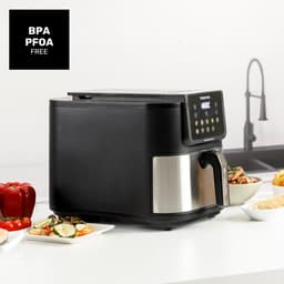 Heteluchtfriteuse - Airfryer XL - Gezond Koken - 8 Programma's - 8 Liter - Zwart — thumbnail 3