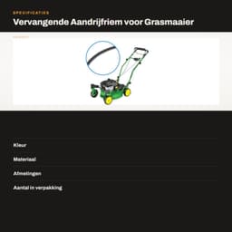 Dailygoods- Aandrijfriem Vervangend - Compatibel met John Deere - Rubber Composietmateriaal - Hoogte 5.5mm - Breedte 9.5mm - Externe Lengte 889mm - Grasmaaier Riem — thumbnail 5
