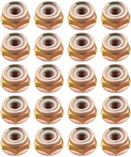Dailygoods- Moer 20 Stuks - Linkerhand Draad M10x1.25 - Vervangingen - Metaal - Slijtvast - Corrosiebestendig - Afmetingen 22x11 mm - Draadmoer — thumbnail 1