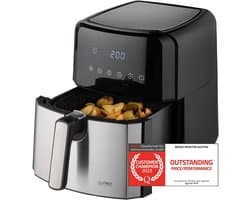 Hetelucht friteuse - Airfryer - Gezond koken - 8 programma's - 5 liter - Zilver
