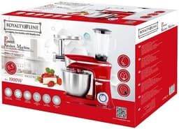 Keukenmachine - Foodprocessor Mixer - Veelzijdig Koken - 1900 Watt Kracht - 6 Liter Kom - Rood — thumbnail 4