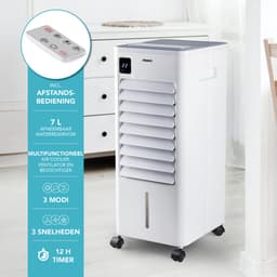 PRIMO PR582AC 3-in-1 Mobiele Aircooler - Luchtkoeler, Ventilator & Luchtbevochtiger - Watergekoelde Luchtcirculatie - 7L - Wit — thumbnail 2