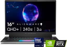 Alienware X16 R2 Gaming Laptop - 16 inch QHD+ 240Hz 3ms scherm, Intel Core Ultra 9-185H, 32GB LPDDR5X RAM, 1TB SSD, NVIDIA GeForce RTX 4080 12 GB GDDR6, Windows 11 Home, Onsite Service - Lunar Silver — thumbnail 1