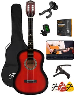 Finesse Akoestische Gitaar - met Videocursus - Nylon Snaren - Klassieke Gitaar - Gitaar Kind & Volwassenen — thumbnail 1