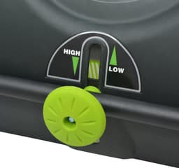 Grasveger Gazon - Bladverzamelaar Tuin - Gazon Onderhouden - Handmatig Instelbaar - 103 L - Zwart Groen — thumbnail 2