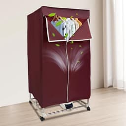 Draagbare wasdroger - Elektrische droger - Kleding drogen - Geluidsarm ontwerp - 30 kg capaciteit - Wijnrood — thumbnail 1