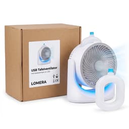 Lomera USB Ventilator - Tafelventilator - Mini Ventilator - Luchtkoeler - Aircooler - Bureau Ventilator - Draagbare Ventilator - LED Verlichting - Koelelement - Handventilator - Desktop Ventilator - Mini Fan - Cooling Fan — thumbnail 5