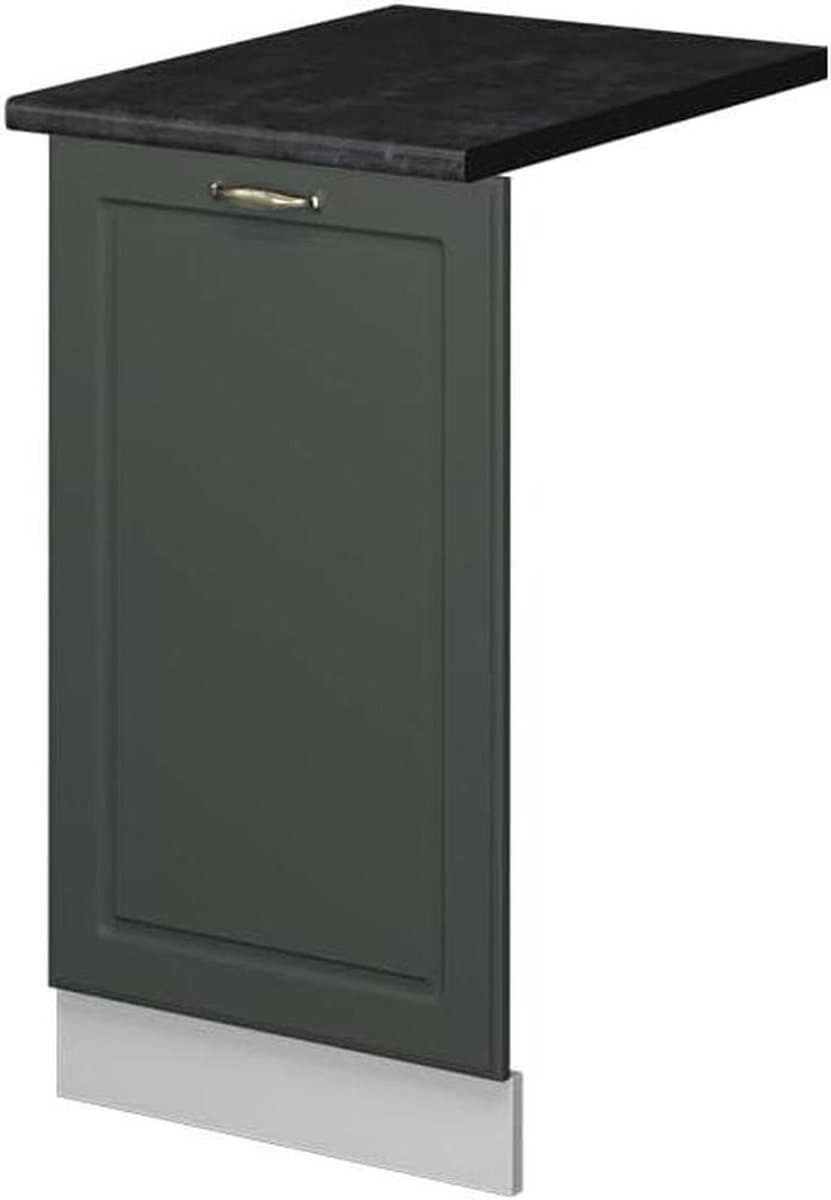 Vaatwasserfrontpaneel - Keukenfront Paneel - Keuken Inbouwen - Soft-close scharnieren - 45 cm - Groen-Goud — afbeelding 1