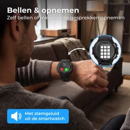Nuvance Outdoor Smartwatch - 45 mm - IP67 Waterdicht - Bluetooth Smartwatch voor Dames en Heren - Smartwatches - Sporthorloge — thumbnail 5