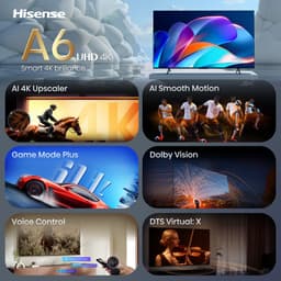 Hisense 50A6S SmartTV - 50 inch - 4K DLED - 2026 - Dolby Vision - AI 4K Upscaler - AI Smooth Motion - Game Mode Plus - Voice Control - DTS Virtual: X — thumbnail 5