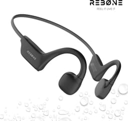 REBØNE Core Bone Conduction Headphone - Sport Oortjes Draadloos - Hardloop Hoofdtelefoon - Draadloze Bluetooth Koptelefoon - Sportoordopjes - Draadloos - Hardlopen - Open Ear - Wireless - IPX5 waterdicht / Zwart — thumbnail 1