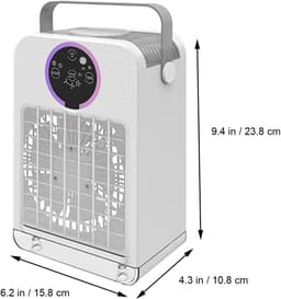 KZQ Mini-Koelventilator met afstandsbediening – 3 snelheden, 2 nevelmodi, 700 ml watertank, 7 kleuren nachtlicht, timer (2-8 uur) — thumbnail 4