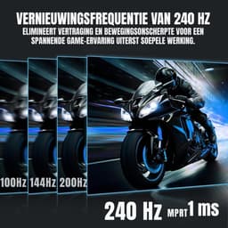AHD® Gaming Monitor 240hz - Gaming Monitor - Zwart - ‎‎19cm x 55cm x 42cm — thumbnail 2