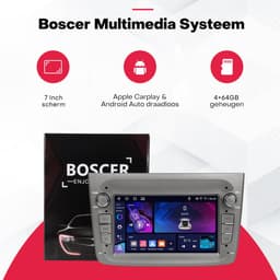 Boscer Android 15 Autoradio - Geschikt voor Alfa Romeo Mito (2008-2018) - 4+64GB - 8.2 inch HD IPS Touchscreen - Draadloze Apple CarPlay & Android Auto - GPS Navigatie - WIFI, Bluetooth, USB & MP5 - Microfoon & AHD Achteruitrijcamera — thumbnail 2