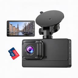 Dashcam Voor en Achter Full HD – Dual Camera met Nachtzicht en Automatische Incidentopslag – Compact Design – Inclusief 32GB Geheugenkaart — thumbnail 1