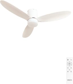 CREATE - 40W stille plafondventilator Ø132 cm - Wit - Met licht - Afstandsbediening - WIND LITE — thumbnail 1