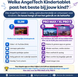 AngelTech Kinderpakket Slim - AngelTech Kindertablet Slim + AngelTech Kinderkoptelefoon - Combipakket - Kindertablet Vanaf 3 Jaar – Kinder Tablet – Kids Tablet - Tablet voor Kinderen- Roze — thumbnail 5