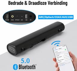 TV Soundbar met ingebouwde Subwoofer Surround Sound, Wireless 5.0 Bluetooth Device Streaming, GROTE afstandsbediening — thumbnail 5