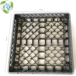 Vaatwasser Mand - Spoelmand Horeca - Grofmazig Stapelbaar - Universeel 64 Vingers - 50 x 50 cm — thumbnail 5