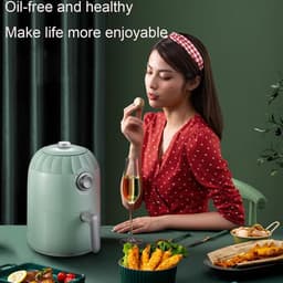 Kleine oven - Compact apparaat - Snelle maaltijden - Nauwkeurige temperatuur - 2L inhoud - Zwart — thumbnail 5