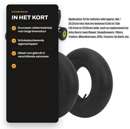 Dailygoods- Binnenband 16X6.50-8 - Zware Butylrubber - Schokabsorberend - Veilig gebruik - Anti-explosie - Duurzaam materiaal - Band — thumbnail 2